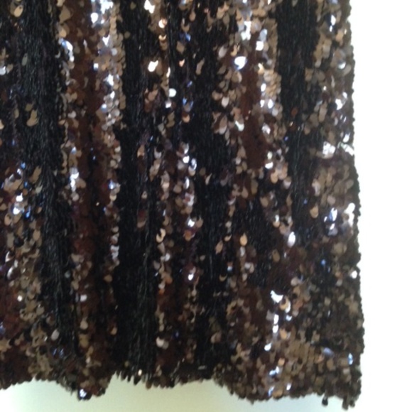 VINCE Brown Sequin Racerback Mini Dress EUC - Picture 6 of 9